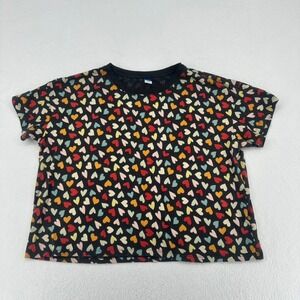 Old Navy Heart Print Valentine Tee Multicolor Short Sleeve Medium